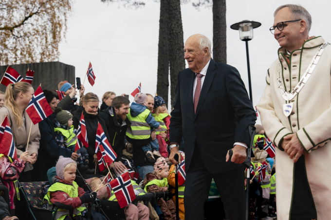 Varm velkomst i Aremark. Foto: Ola Vatn, Det kongelige hoff 