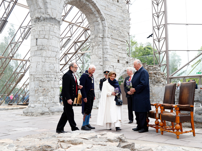 Kongen og Dronningen i Hamardomen. Foto: Heiko Junge, NTB scanpix.
