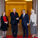 Gonagasbárra ja Presideantabárra buresboahtinseremoniijas (Govva: Lise Åserud / NTB scanpix)