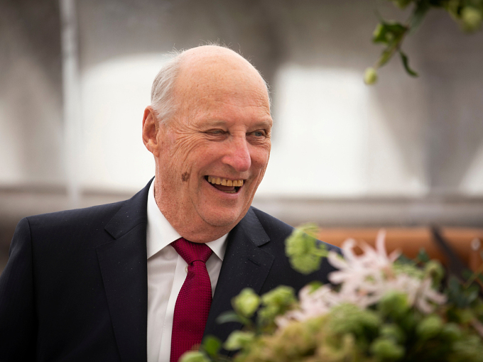 Gonagas Harald lunššas Presideantašloahtas. Govva: Tom Hansen, Hansenfoto.no 