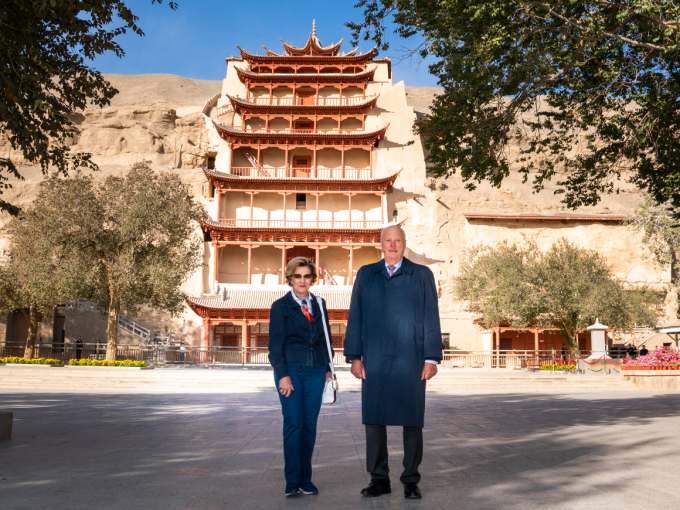Gonagasbárra guossástallamin Mogao- báktelanjaid. Govva: Heiko Junge, NTB Scanpix