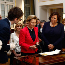Dronnet Sonja ja Presideantaroavvá Chopin-museas Warszawas (Govva: Lise Åserud / NTB scanpix)