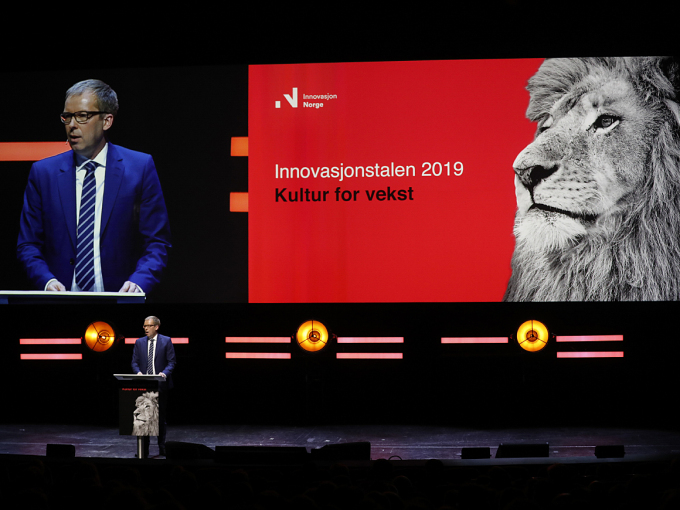 ‒ Holdninger er viktige. Hvis bedriftene ikke vil vokse, kommer det heller ikke til å skje, sa Haugli i Innovasjonstalen som ble holdt for sjuende året på rad. Foto: Tom Hansen, Hansenfoto. 