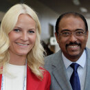 Kronprinsessen har møter med UNAIDS i Geneve. Sammen med UNAIDS-leder Michel Sidibé diskuteres ungt lederskap i kampen mot HIV og AIDS (Foto: Y. Gripas, UNAIDS)