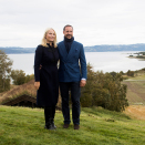 Kronprinsen og Kronprinsessen avsluttet fylkesturen på Frosta. Foto: Berit Roald, NTB scanpix