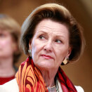 Dronning Sonja under besøket ved St.Olaf College (Foto: Lise Åserud / Scanpix)