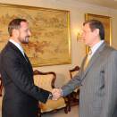 Ruvdnaprinsa Haakon deaivvada Mongolia presideanttain N. Enkhbayar (Govva: D. Rentsendorj, Montsame news agency)