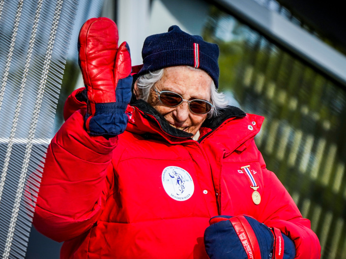 Prinsesse Astrid var på plass i Holmenkollen lørdag og søndag. Foto: Lise Åserud, NTB