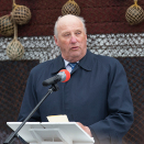 Gonagas Harald sárdnestuolus. Govva: Terje Bendiksby / NTB Scanpix