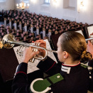 11. desember: Kong Harald og Kronprins Haakon er til stede i Oslo domkirke under den tradisjonelle kirkeparaden for gardistene. (Foto: Thomas Iversen / NTB scanpix)