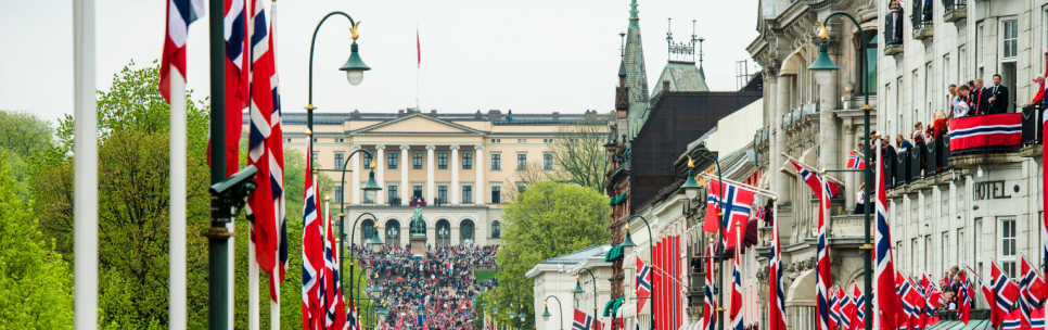Karl Johansgate og Slottet 17. mai. Foto: Fredrik Varfjell / NTB scanpix