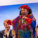 Konsert mot avskoging: Totó La Momposina, kjent for sin store stemme og karisma, er ambassadør for Alliansen mot avskoging. Foto: FN-sambandet / Eivind Oskarson. Foto: FN-sambandet / Eivind Oskarson
