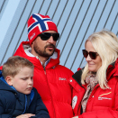 Kongefamilien i Holmenkollen. Foto: Terje Bendiksby, NTB scanpix