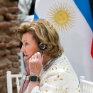Dronnet gullaminPresideantta Macri sártni. Govva: Heiko Junge, NTB Scanpix
