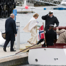 Kongesjaluppen doalvu Gonagasa ja Dronnega ruovttoluotta Gonagasskiipii KS Norge. Govva: Terje Bendiksby / NTB Scanpix