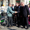 Gonagas Harald dearvvaha olbmuid Ljubljanas (Govva: Lise Åserud / Scanpix)