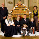 Kongefamilien ønsker god jul (Foto: Terje Bendiksby / Scanpix)
