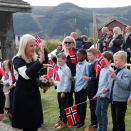 Ruvdnaprinseassa boahtá Ullinsvinii. Govva: Stian Lysberg Solum / NTB scanpix