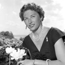 Prinseassa Astrid ruovttus Skaugumis 1956 (Govva: Sverre A. Børretsen / Aage Storløkken  / Scanpix)