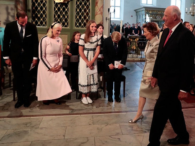 Ruvdnaprinsabárra dearvvaha Gonagasbára. Govva: Lise Åserud / NTB Scanpix