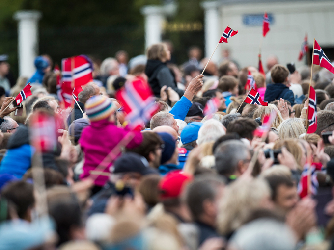 Oallugat hálidedje lávlut riegádanbeailávlaga Gonagasbárrii. Govva: Jon Olav Nesvold / NTB scanpix