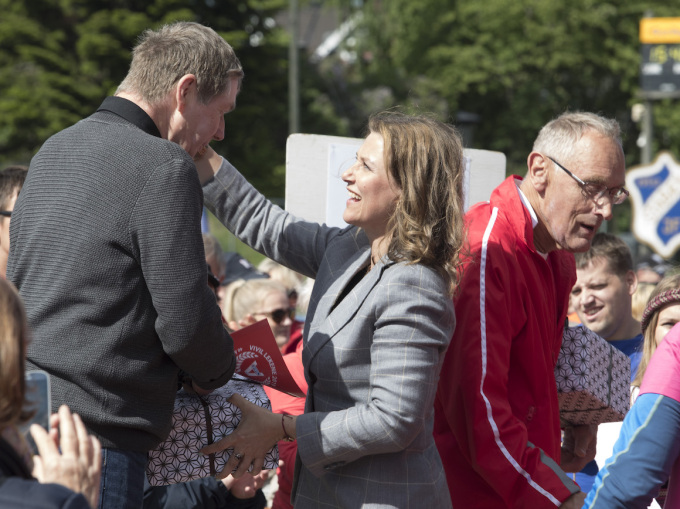 Pål Heidang (tv) og Bjørge Zahl fikk oppmerksomhet for 40 års deltakelse. Foto: Terje Bendiksby / NTB scanpix