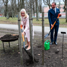Ruvdnaprinsabárra gilvvii áikamuora párkii mii birasta Presideantagárdima. Govva: Lise Åserud, NTB Scanpix