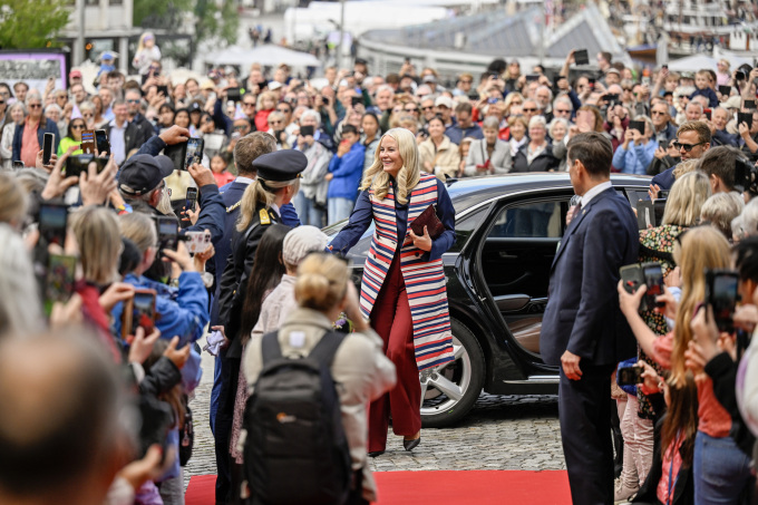 Kronprinsesse Mette-Marit besøkte Stavanger i forbindelse med byens 900-årsjubileumet. Foto: Carina Johansen / NTB