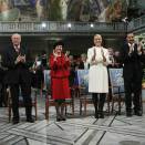 10. desember: Kronprinsparet er til stede ved utdelingen av Nobels fredspris til president Barack Obama (Foto: Bjørn Sigurdsøn, Scanpix)