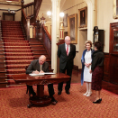 Gonagasbárra finai Government Housas Sydneyas, almmolaš lunššas New South Wales guvernøra luhtte. Govva: Lise Åserud, NTB scanpix