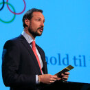 15. mars: Kronprins Haakon holder innlegg om sport og verdighet på idrettsforforbundets jubileumsseminar (Foto: Terje Bendiksby / Scanpix)