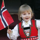 Prinseassa Ingrid Alexandra miessemánu 17.5.  (Govva:  Erlend Aas, Scanpix)