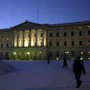 Det kongelige slott en kald januarkveld. Foto: Jarl Fr. Erichsen, NTB scanpix