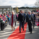 Kronprinsparet ankommer Grong og åpningen av Kuben kulturhus. Foto: Berit Roald / NTB scanpix