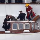 Gonagasla&#154; guossit mannet sjaluppenii mii doalvu sin Harstad gávpogii  (Govva: Cornelius Poppe / NTB scanpix)