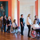 21. september: 40-årsjubileet for etableringen av Prinsesse Märtha Louises Fond ble feiret på Det kongelige slott: Dronningen og Prinsessen var vertskap for arrangementet (Foto: Berit Roald / NTB scanpix)