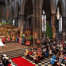 Cuo&#331;ománu 28. beaivvi: Gonagas ja Dronnet Wales Prinssa William ja Catherine Middleton vihaheamis Londonis (Govva: Dominic Lipinski, Reuters / Scanpix) 