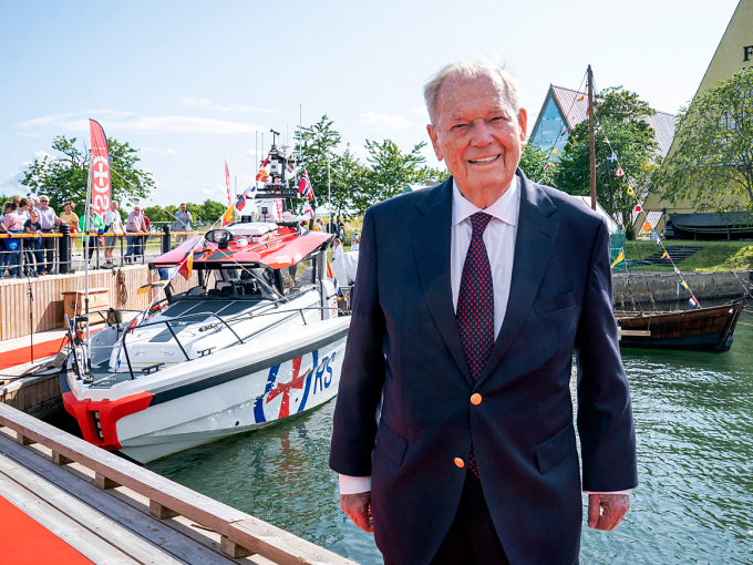 Erling Lorentzen, prinsesse Ragnhilds ektemann fram til ho døydde i 2012, har delfinansiert den nye redningsskøyta. Foto: Heiko Junge / NTB scanpix