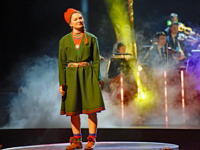 Marja Mortensson lávddis bálkkašumiid juohkinseremoniijas Operas Govva: Sven Gj. Gjeruldsen, Gonagaslaš hoavva