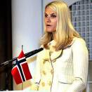 Ruvdnaprinseassa Mette-Marit norgga ealáhusaidbeaivvi rahpamis Busanis (Govva: Lise Åserud, Scanpix)
