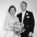 Prinseassa Astrid náitala Johan Martin Ferneriin o&#273;&#273;ajagimánu 12. beaivvi 1961 (Govva: NTB / Scanpix)